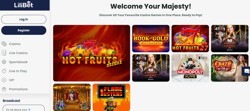 Lilibet casino official site